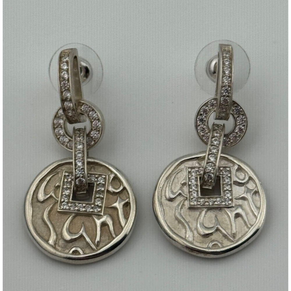 Seidengang Sterling Silver CZ Love of Life Collection Dangle‎ Earrings